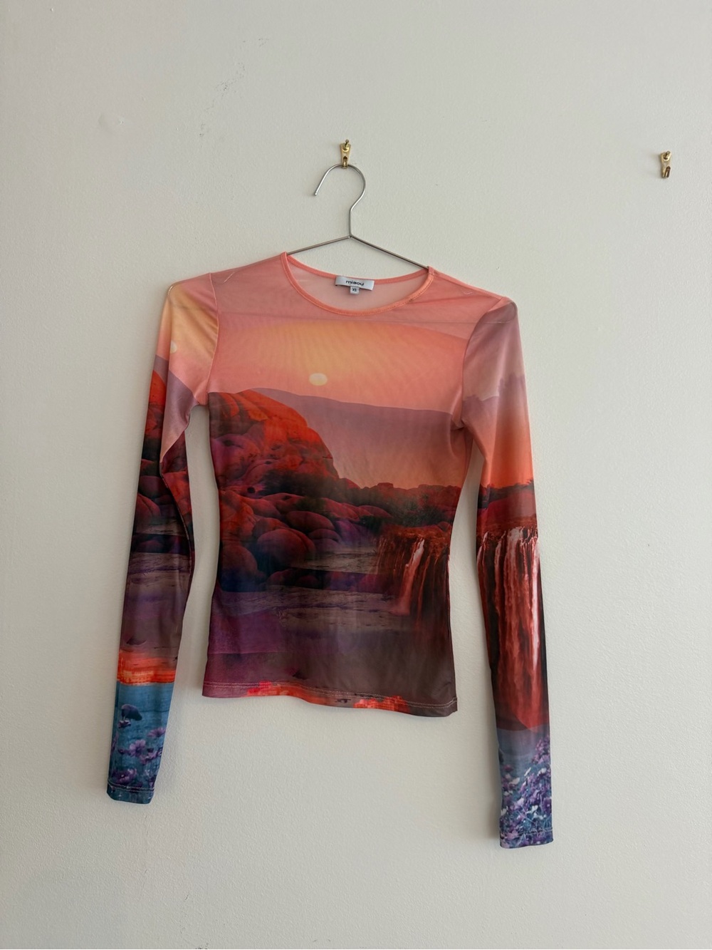MIAOU SHEER MESH LONG SLEEVE XS LIKE NEW